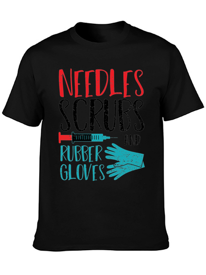 Needles Scrubs & Rubber Gloves Graphic T-Shirt