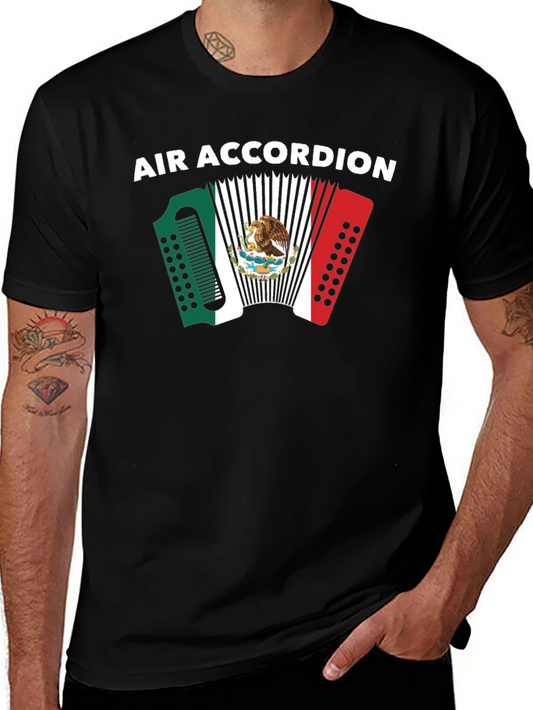 Air Accordion T-Shirt - Mexican Flag Design