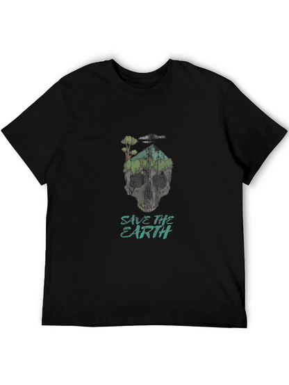 Save the Earth Skull Graphic Tee