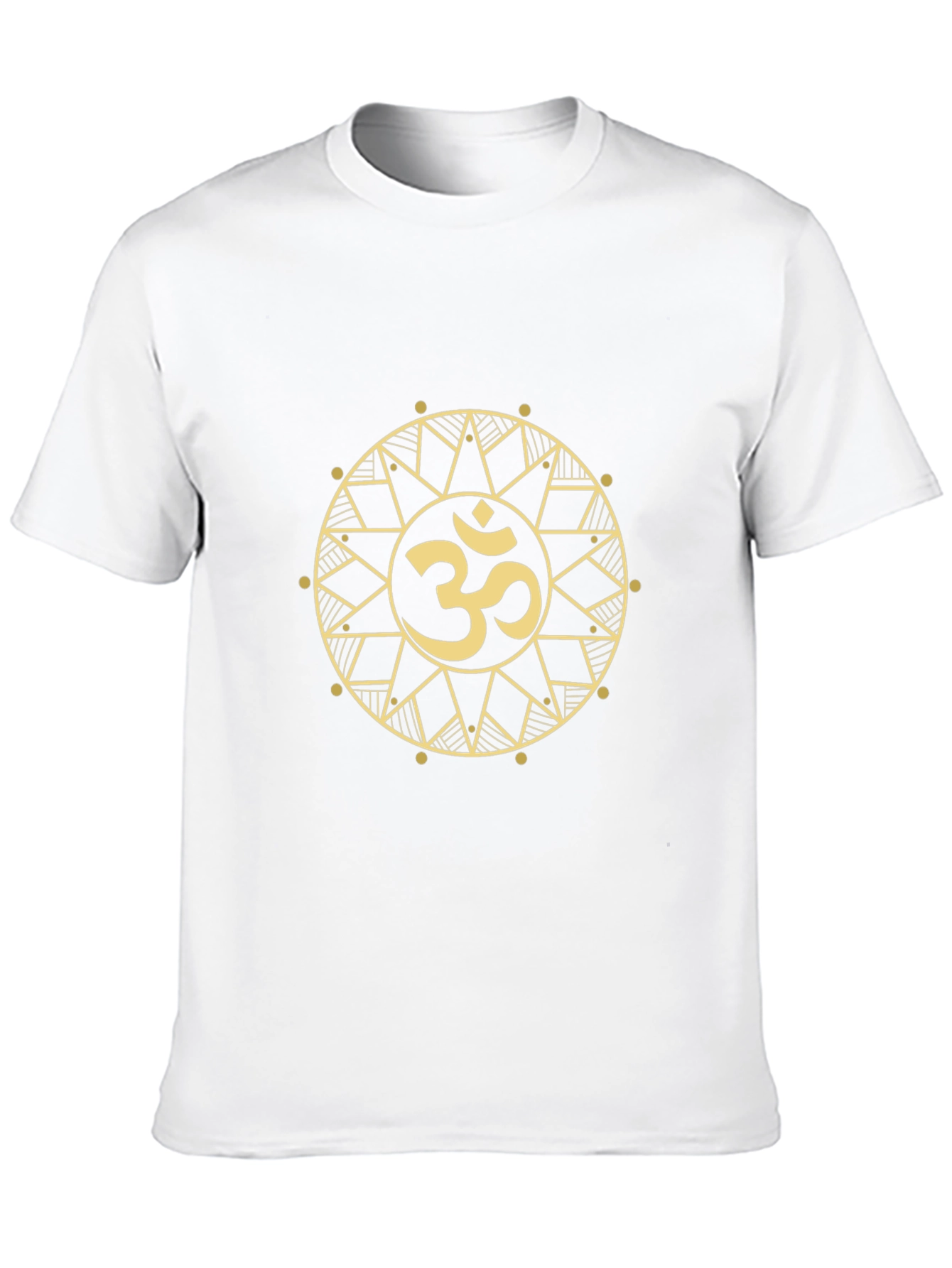 Om Symbol Mandala Graphic Tee - Black Cotton Blend
