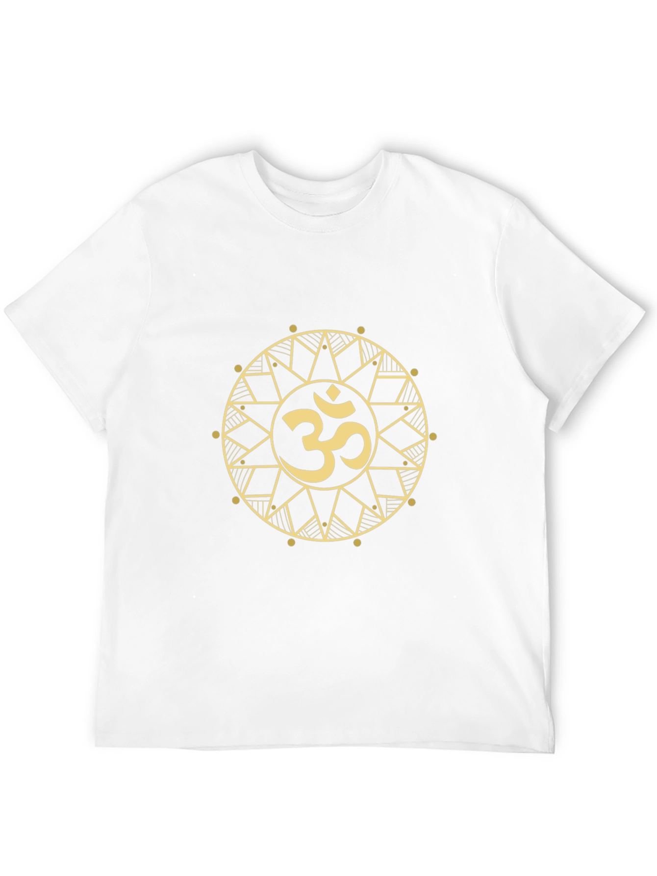 Om Symbol Mandala Graphic Tee - Black Cotton Blend