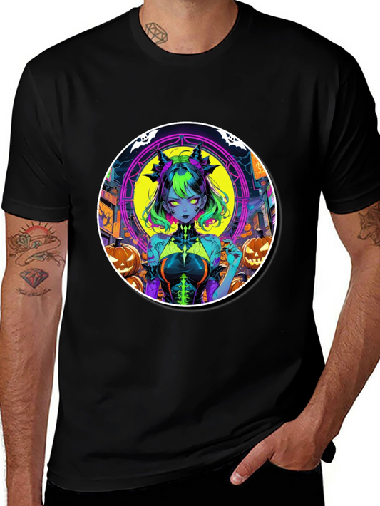 Halloween Anime Girl Graphic Tee