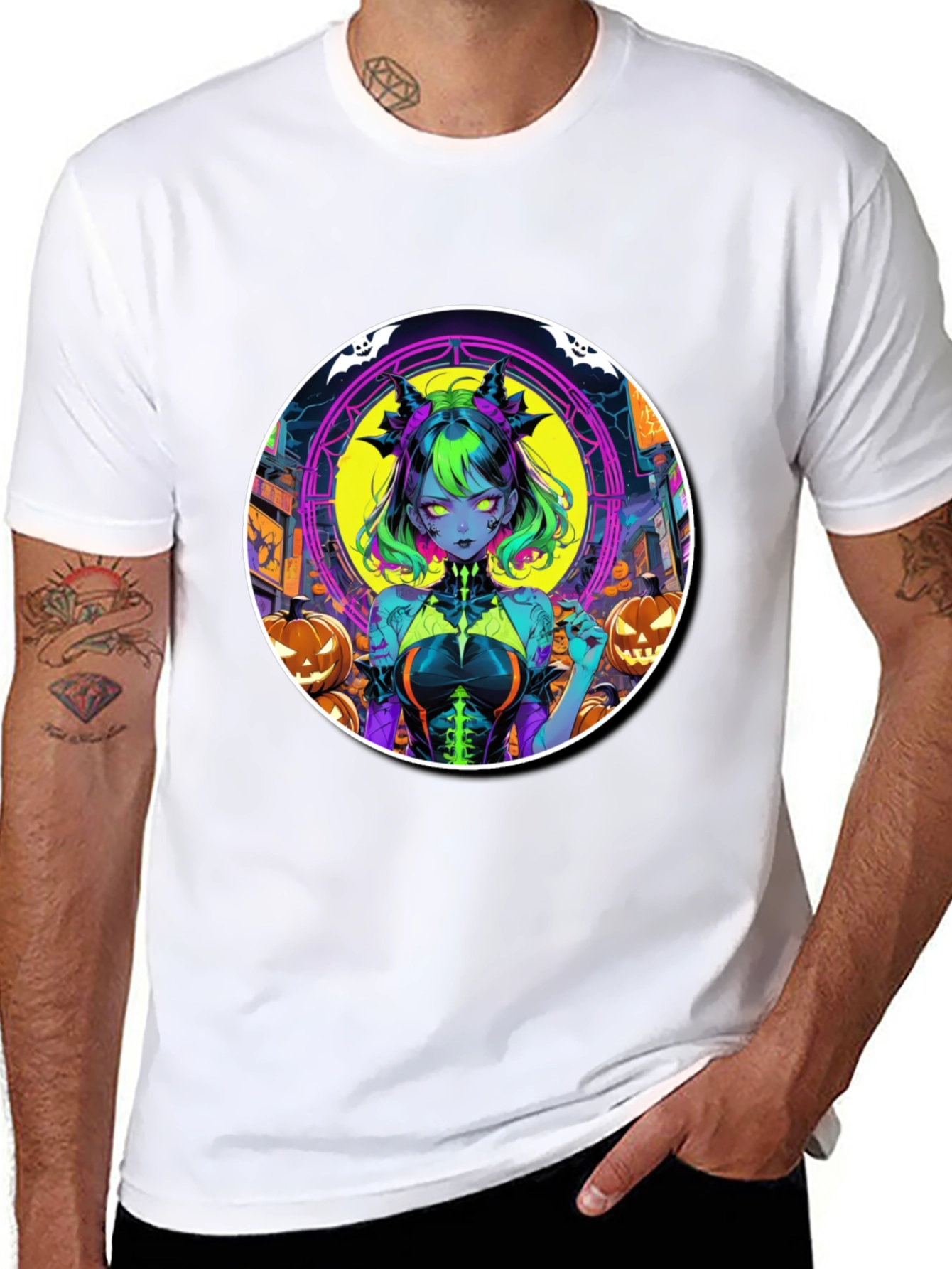 Halloween Anime Girl Graphic Tee