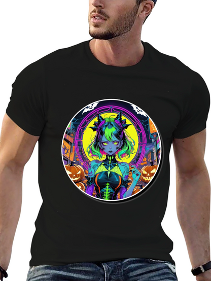 Halloween Anime Girl Graphic Tee