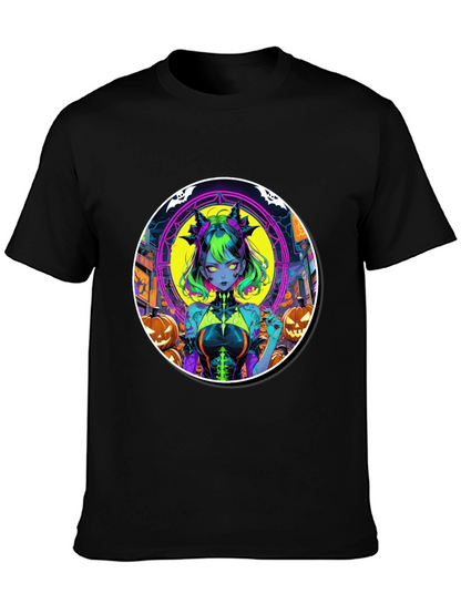 Halloween Anime Girl Graphic Tee