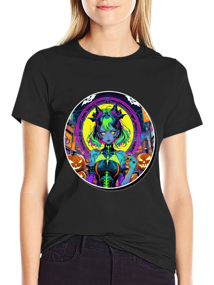 Halloween Anime Girl Graphic Tee