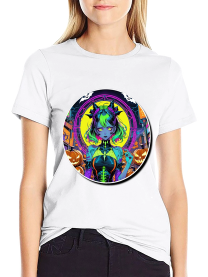 Halloween Anime Girl Graphic Tee