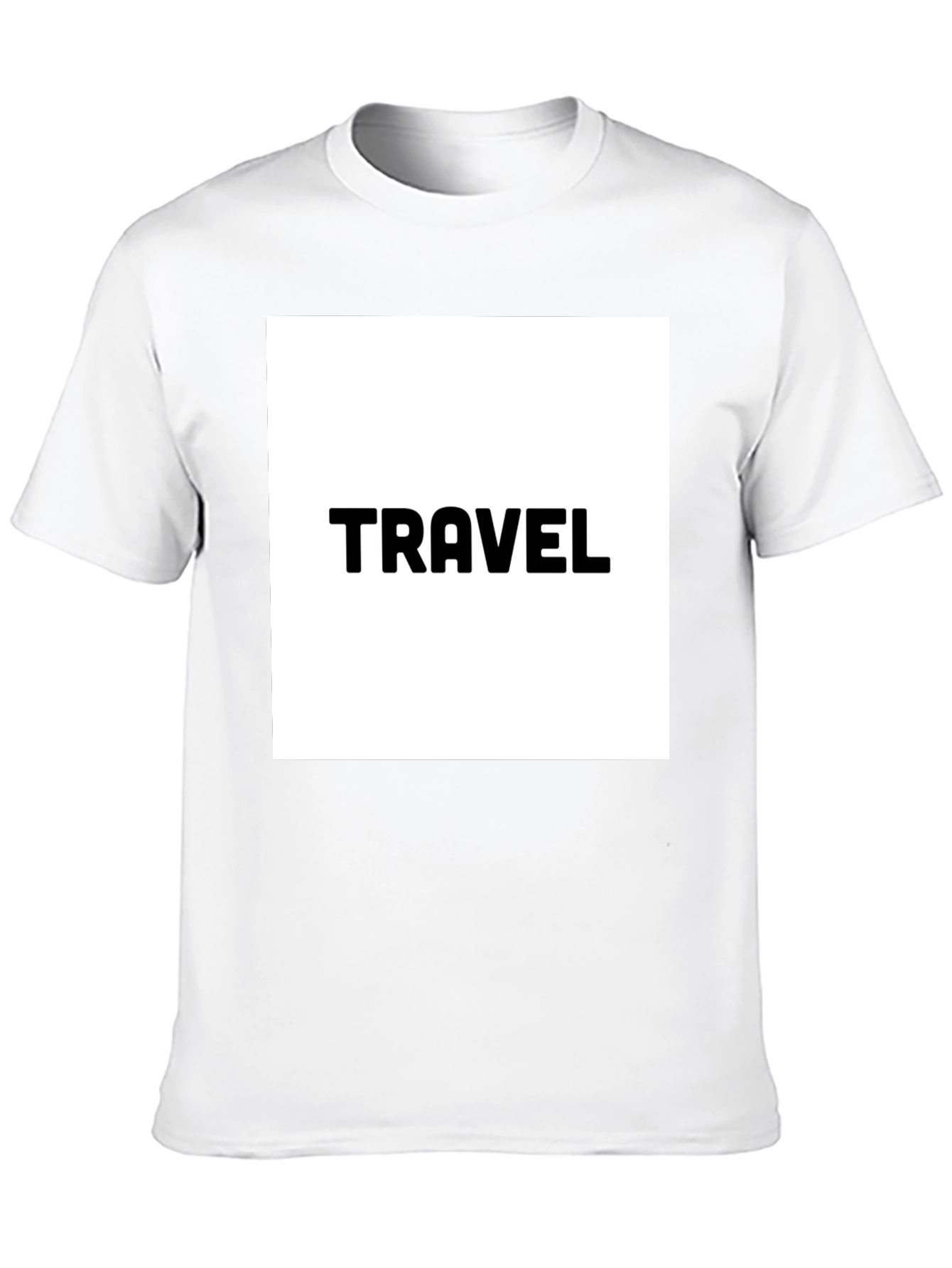 Travel Graphic Tee - Black Cotton T-Shirt