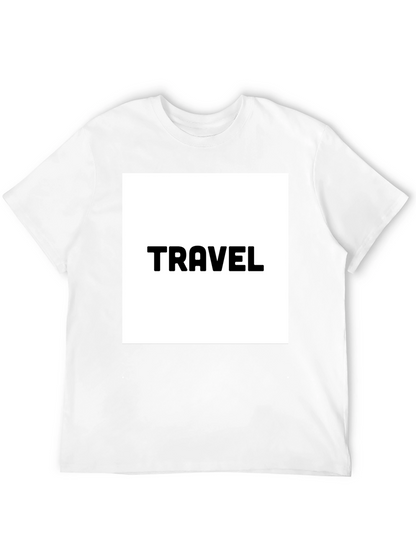 Travel Graphic Tee - Black Cotton T-Shirt