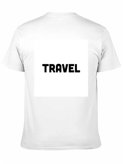 Travel Graphic Tee - Black Cotton T-Shirt