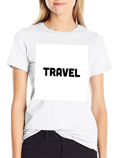 Travel Graphic Tee - Black Cotton T-Shirt