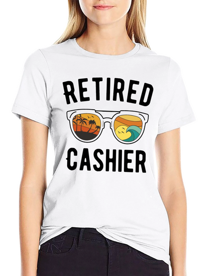 Retired Cashier T-Shirt Beach Sunglasses Graphic