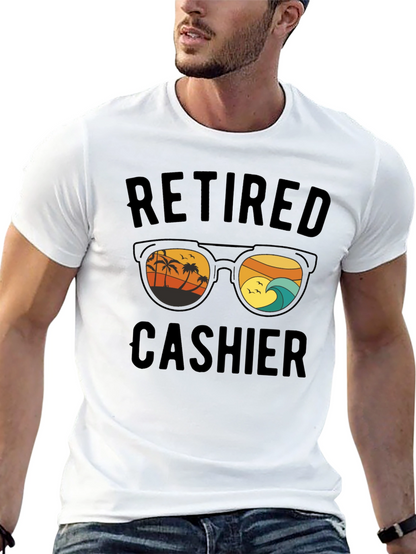 Retired Cashier T-Shirt Beach Sunglasses Graphic