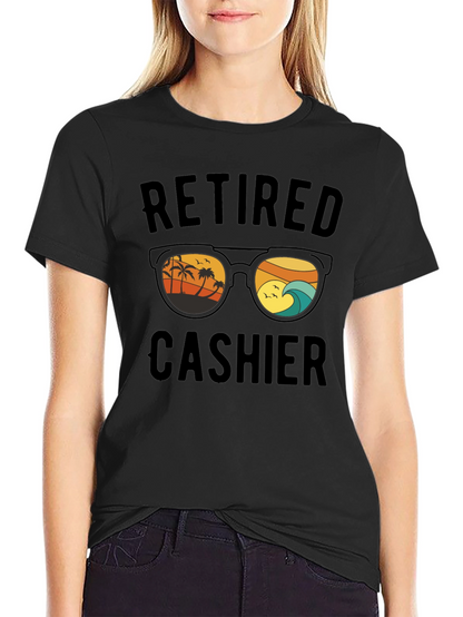 Retired Cashier T-Shirt Beach Sunglasses Graphic