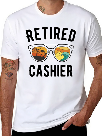 Retired Cashier T-Shirt Beach Sunglasses Graphic