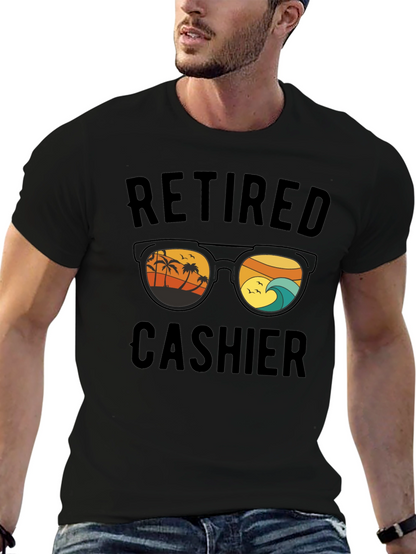 Retired Cashier T-Shirt Beach Sunglasses Graphic