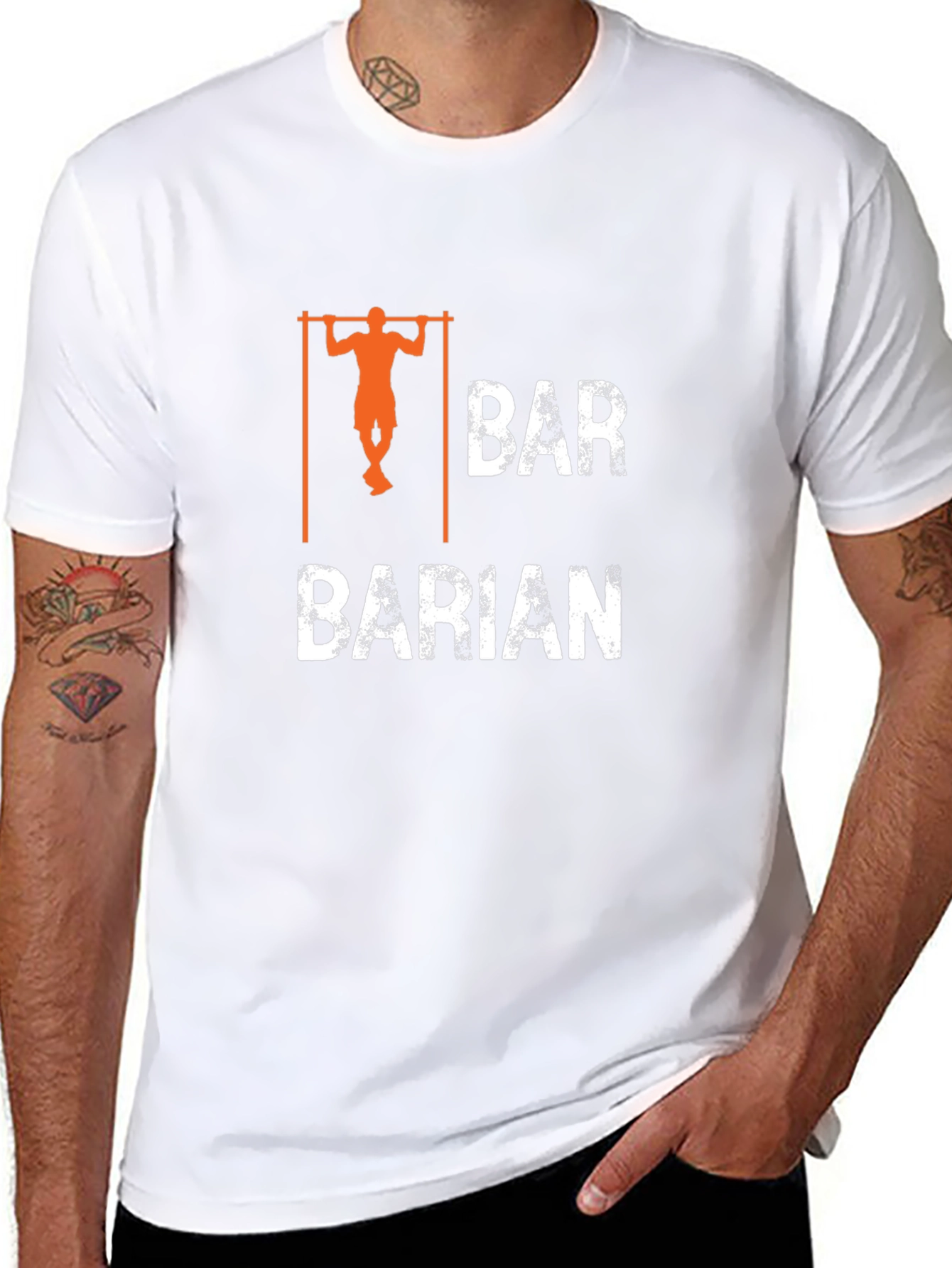 Bar Barian Black T-Shirt - Pull-Up Design