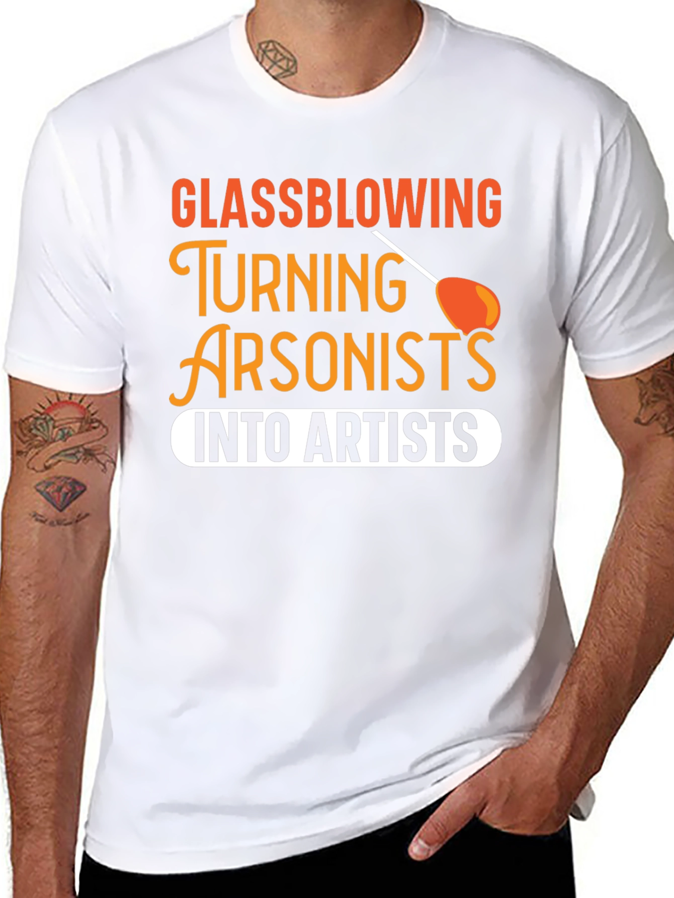 Glassblowing Arsonist to Artist T-Shirt