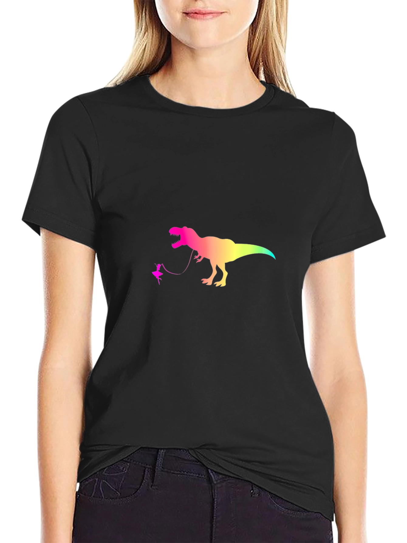 Dino T-Rex Black Graphic Tee