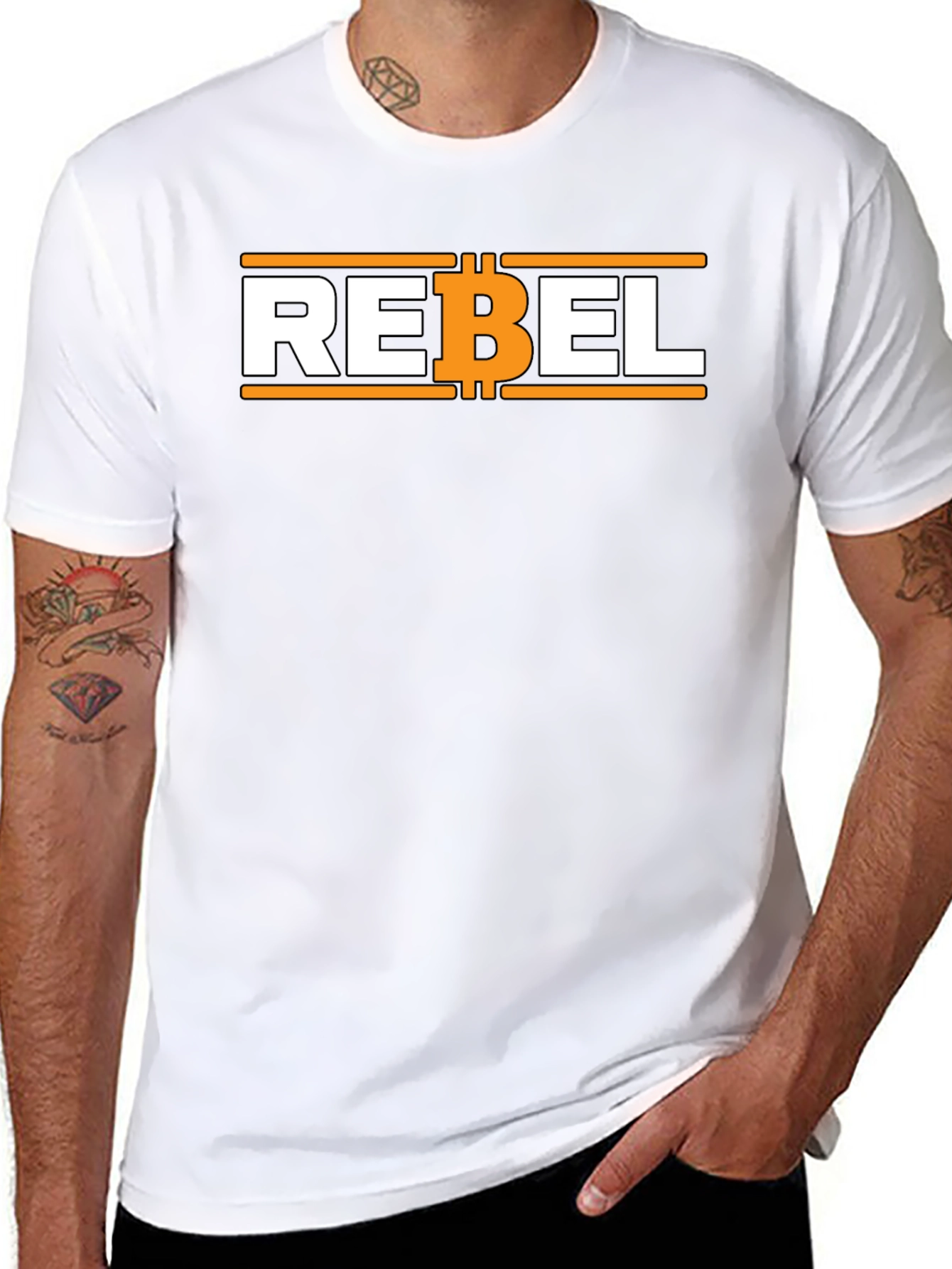 Rebel Bitcoin Graphic Tee - Crypto T-Shirt