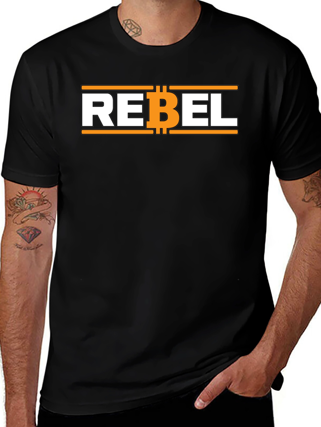 Rebel Bitcoin Graphic Tee - Crypto T-Shirt