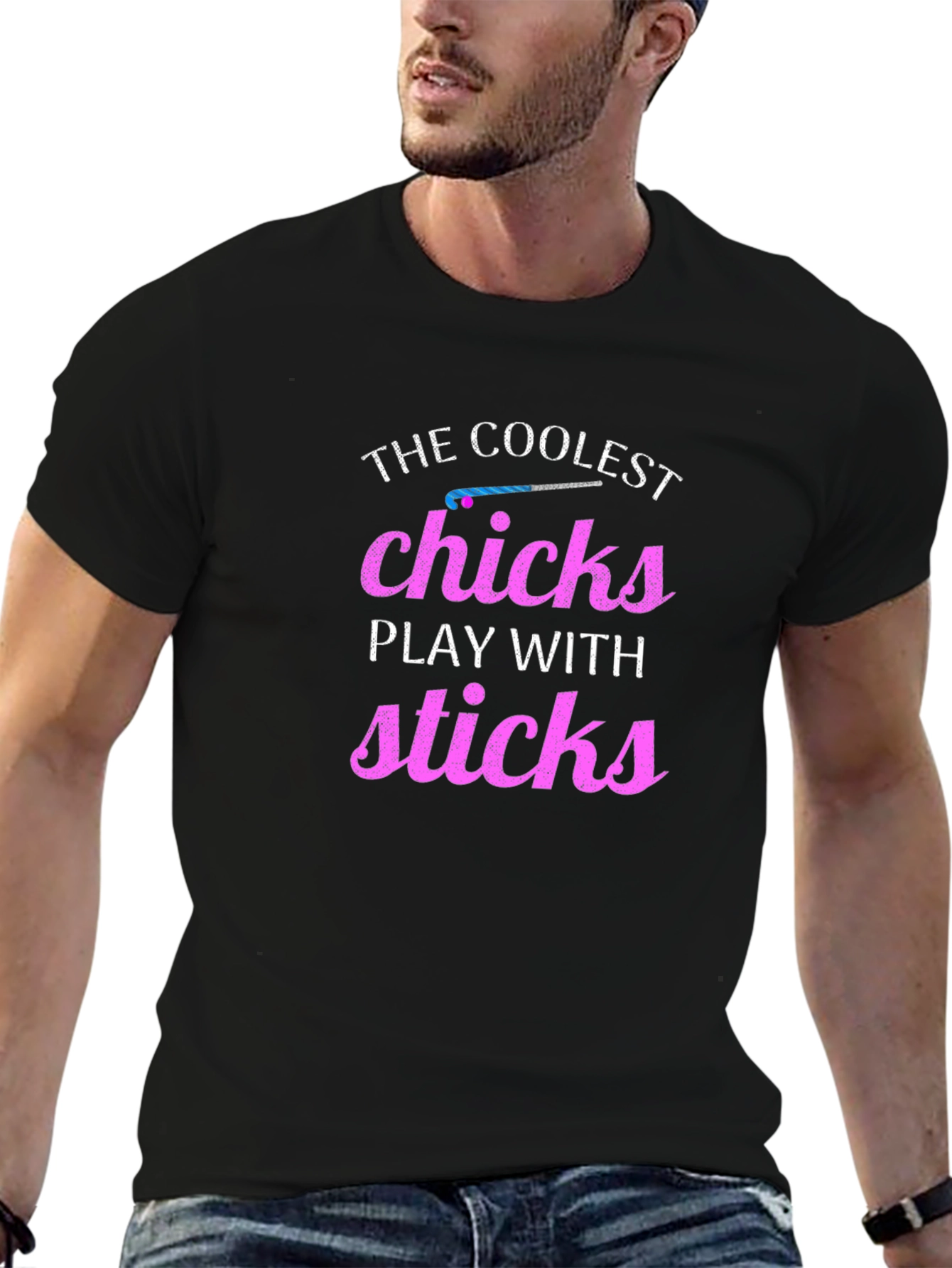 Coolest Chicks Play With Sticks T-Shirt