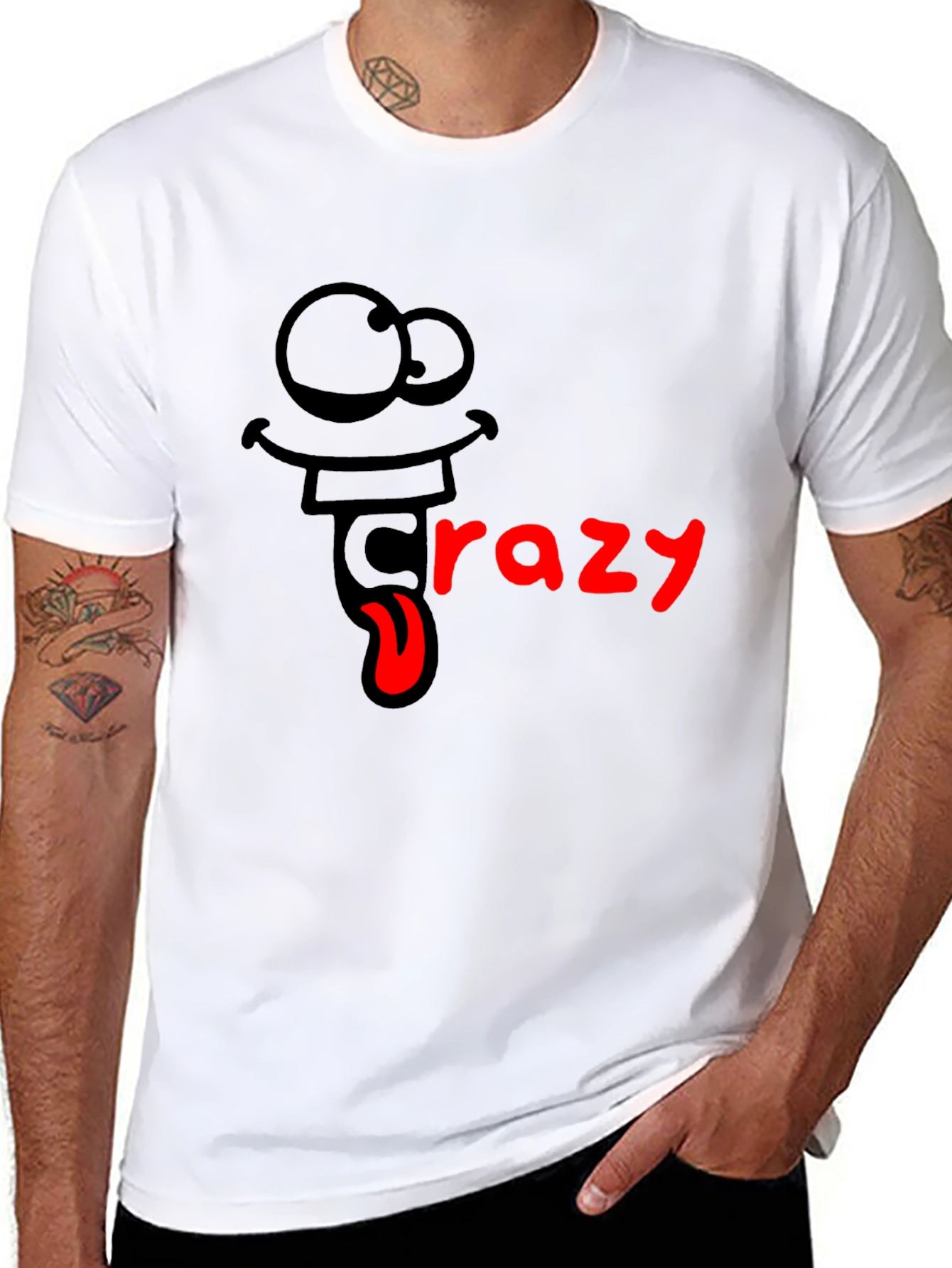Crazy Cartoon Graphic T-Shirt