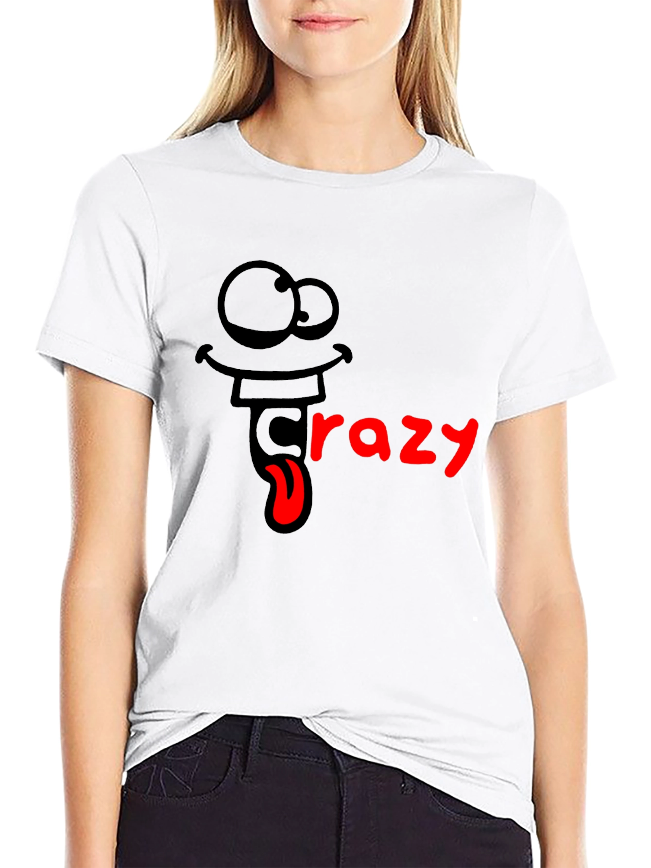 Crazy Cartoon Graphic T-Shirt