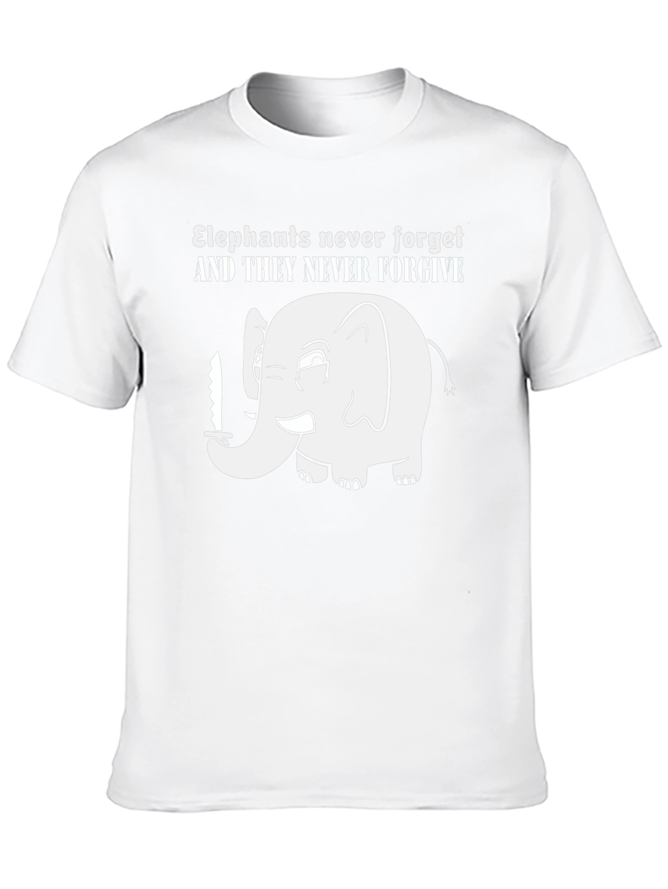 Elephant Never Forgets Funny Graphic Tee
