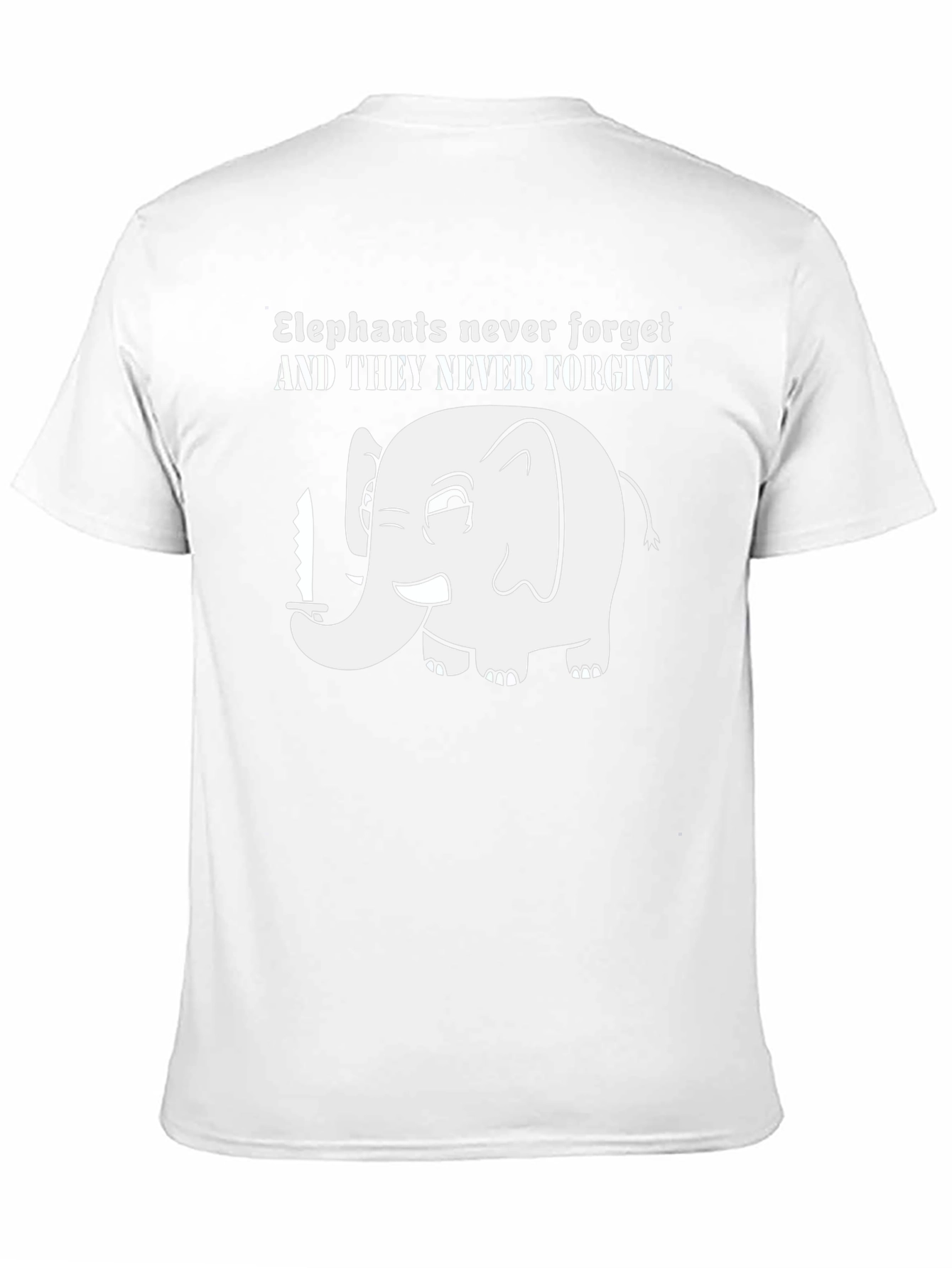 Elephant Never Forgets Funny Graphic Tee