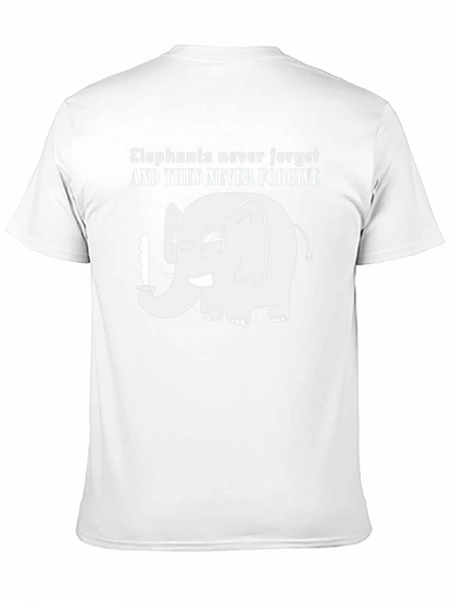 Elephant Never Forgets Funny Graphic Tee
