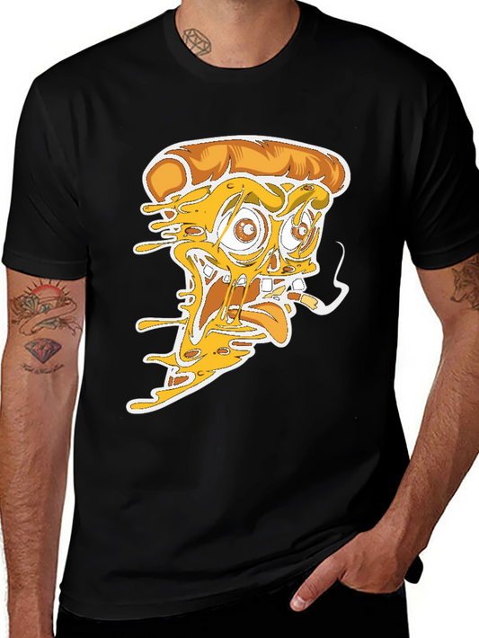 Pizza Graphic Tee - Crazy Pizza Slice Design