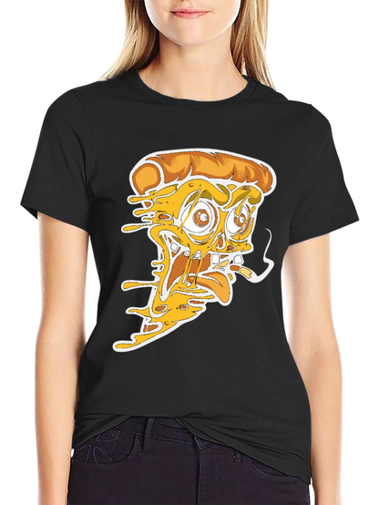 Pizza Graphic Tee - Crazy Pizza Slice Design
