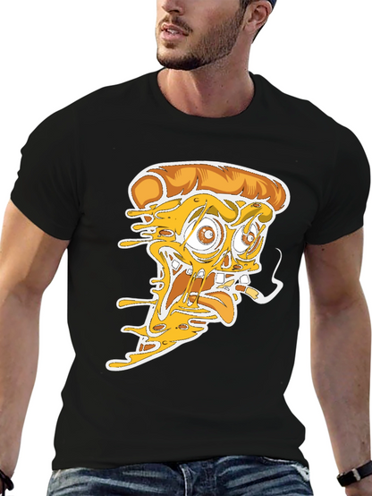 Pizza Graphic Tee - Crazy Pizza Slice Design
