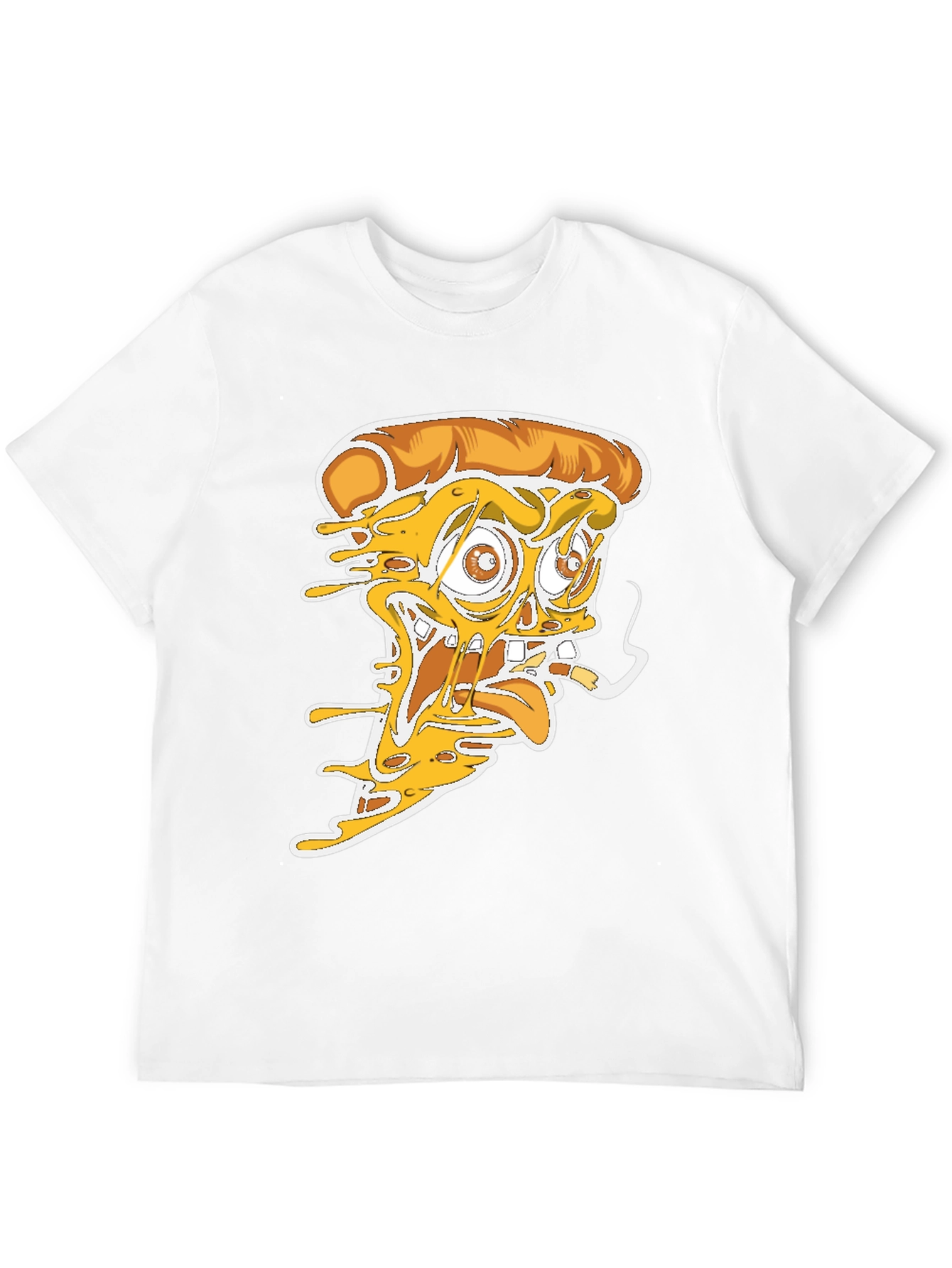 Pizza Graphic Tee - Crazy Pizza Slice Design