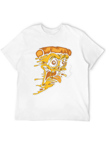 Pizza Graphic Tee - Crazy Pizza Slice Design