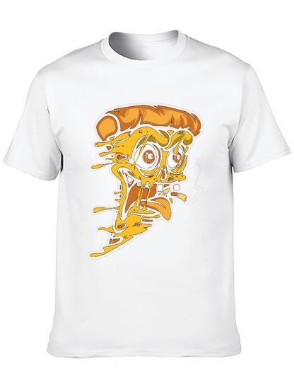 Pizza Graphic Tee - Crazy Pizza Slice Design