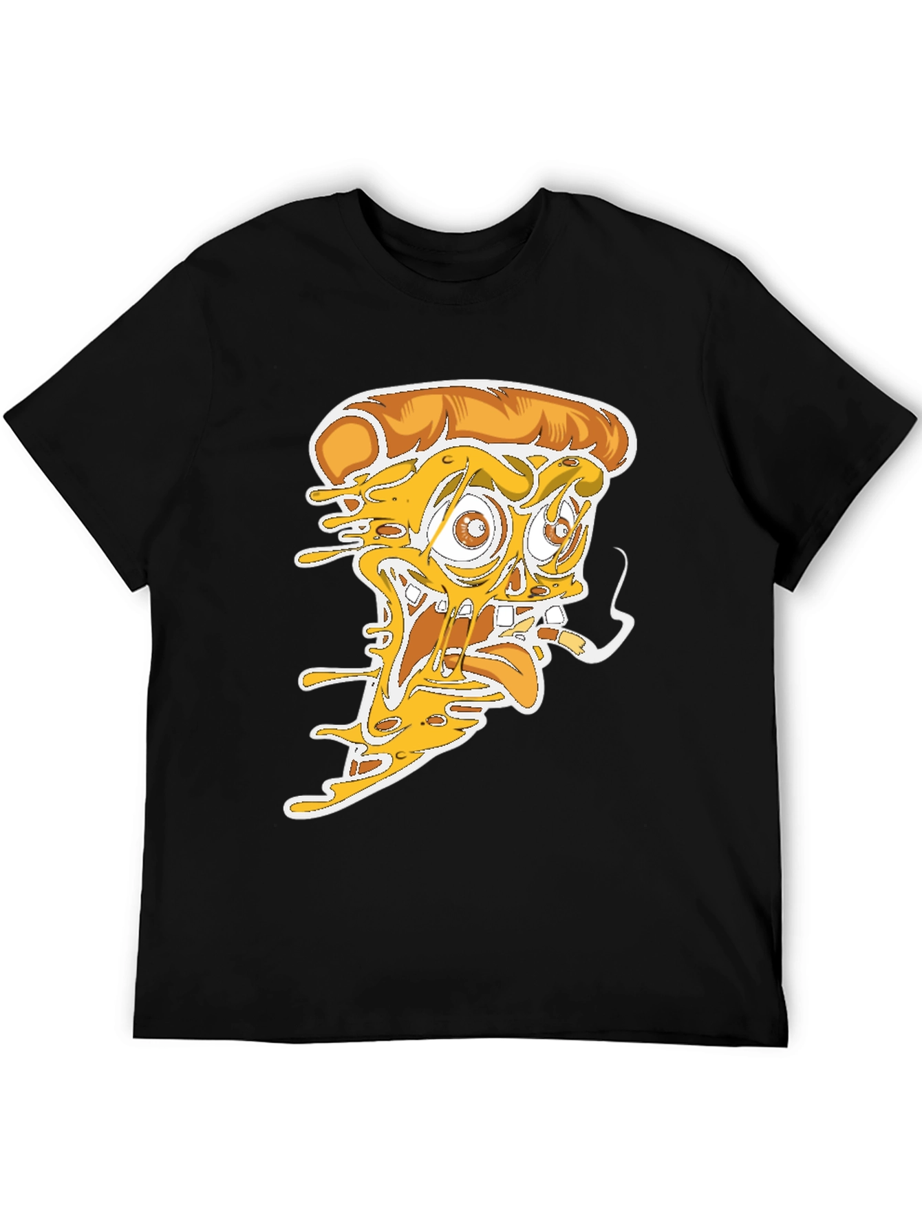 Pizza Graphic Tee - Crazy Pizza Slice Design