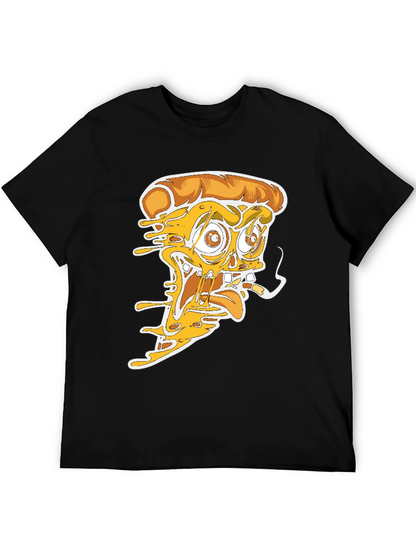 Pizza Graphic Tee - Crazy Pizza Slice Design