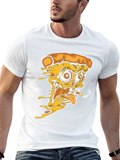 Pizza Graphic Tee - Crazy Pizza Slice Design