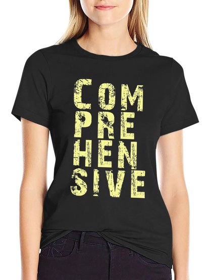 Comprehensive Graphic T-Shirt - Mens Black Cotton Tee