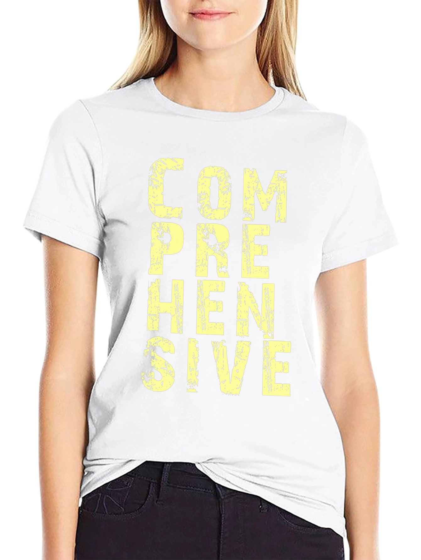 Comprehensive Graphic T-Shirt - Mens Black Cotton Tee