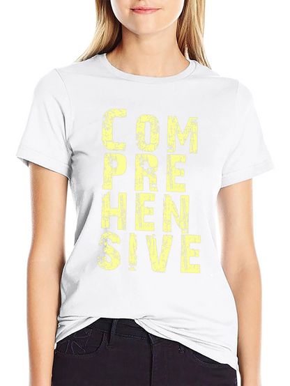Comprehensive Graphic T-Shirt - Mens Black Cotton Tee