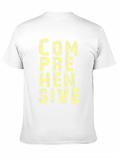 Comprehensive Graphic T-Shirt - Mens Black Cotton Tee
