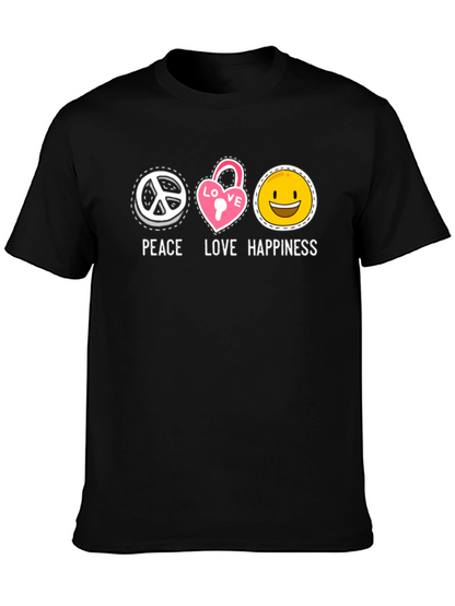 Peace Love Happiness Graphic Tee