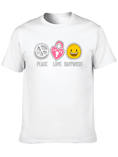 Peace Love Happiness Graphic Tee