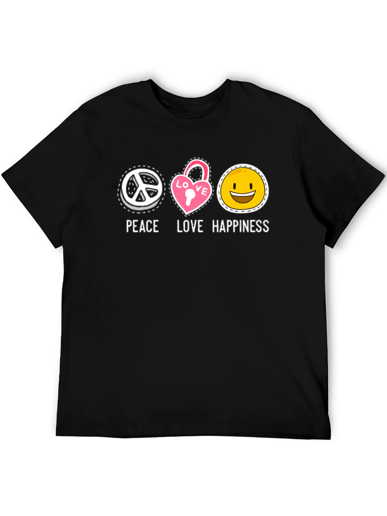 Peace Love Happiness Graphic Tee