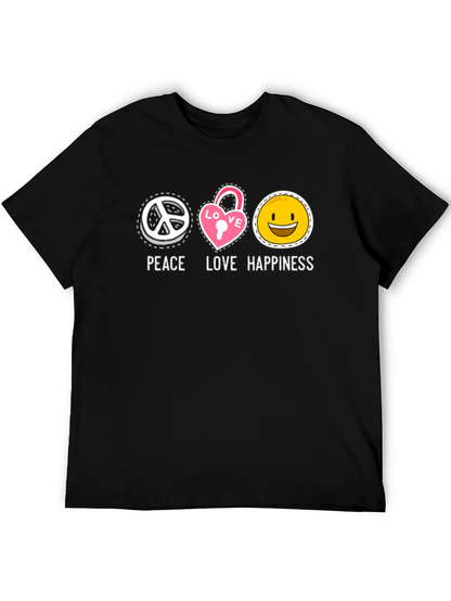 Peace Love Happiness Graphic Tee