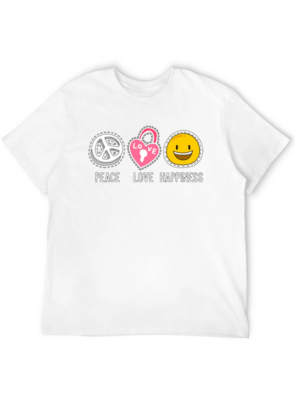 Peace Love Happiness Graphic Tee