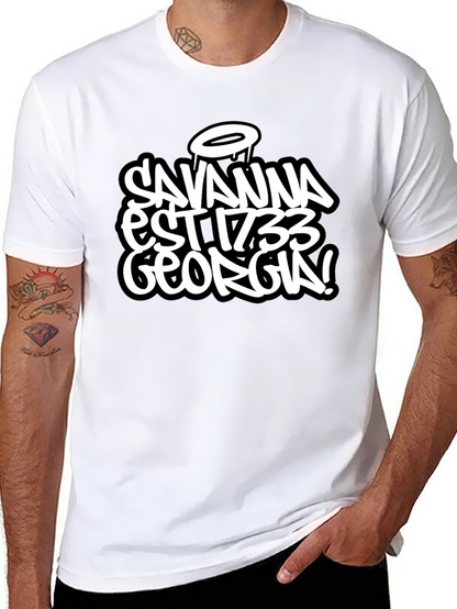 Savannah Georgia Est 1733 Black T-Shirt